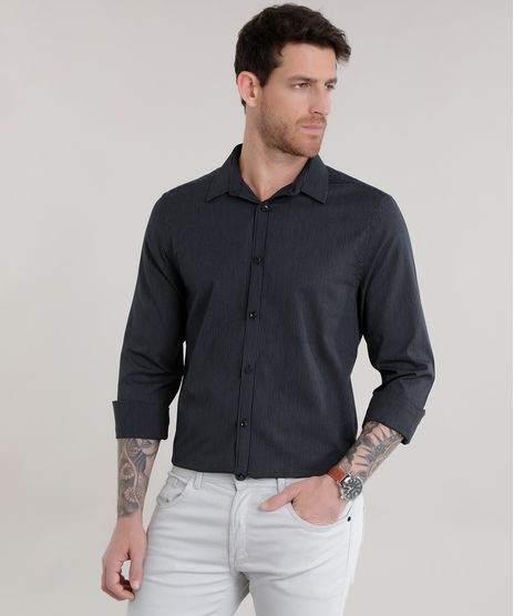 Camisa-Slim-Listrada-Preta-8587037-Preto_1