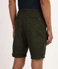 Bermuda-de-Sarja-Masculina-Reta-com-Bolsos-Verde-Escuro-9953209-Verde_Escuro_2
