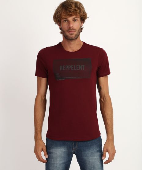 Camiseta-Masculina-Antiviral-Slim--Repelent--Manga-Curta-Gola-Careca-Vinho-9958378-Vinho_1