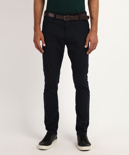 Calca-de-Sarja-Masculina-Chino-Slim-com-Cinto-Azul-Marinho-9634419-Azul_Marinho_1