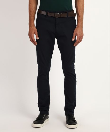 Calca-de-Sarja-Masculina-Chino-Slim-com-Cinto-Azul-Marinho-9634419-Azul_Marinho_1