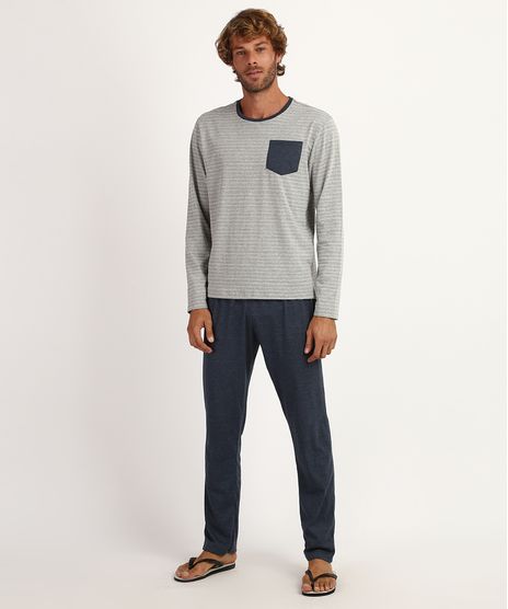 Pijama-Masculino-Camiseta-Estampada-Listrada-Manga-Longa-Gola-Careca--Cinza-9946154-Cinza_1