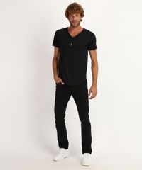Camiseta-Masculina-Slim-Mini-Cruz-Manga-Curta-Gola-V-Preta-9958924-Preto_3