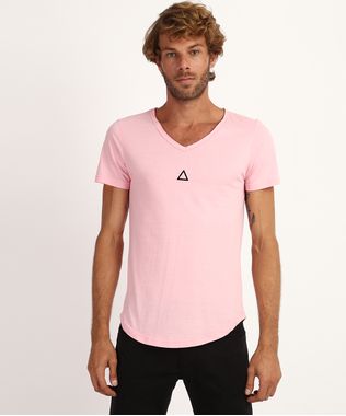 Camiseta-Masculina-Slim-Mini-Triangulo-Manga-Curta-Gola-V-Rosa-9958925-Rosa_1