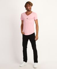 Camiseta-Masculina-Slim-Mini-Triangulo-Manga-Curta-Gola-V-Rosa-9958925-Rosa_3
