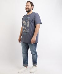 Camiseta-Masculina-Plus-Size-Tenis--Training-Shoe--Manga-Curta-Gola-Careca-Azul-Marinho-9962829-Azul_Marinho_3