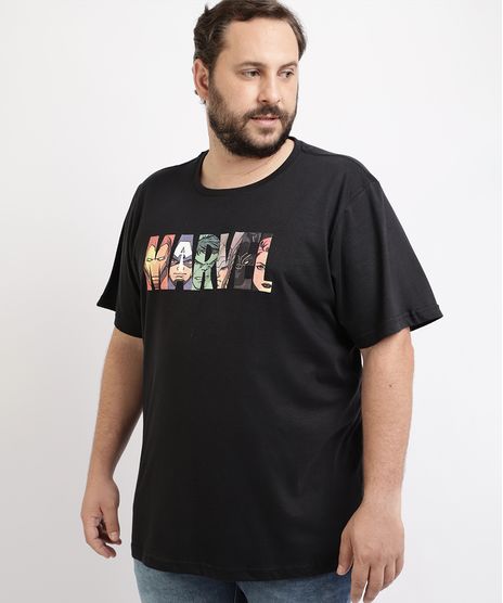 Camiseta-Masculina-Plus-Size-Marvel-Os-Vingadores-Manga-Curta-Gola-Careca-Preta-9963215-Preto_1