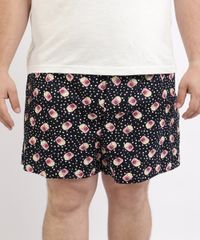 Samba-Cancao-Masculina-Plus-Size-Estampada-de-Pipoca-Azul-Escuro-9951242-Azul_Escuro_1