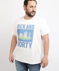 Camiseta-Masculina-Plus-Size-Rick-and-Morty-Manga-Curta-Gola-Careca-Branca-9962590-Branco_1