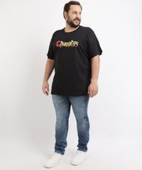 Camiseta-Masculina-Plus-Size-ThunderCats-Manga-Curta-Gola-Careca-Preta-9963214-Preto_3