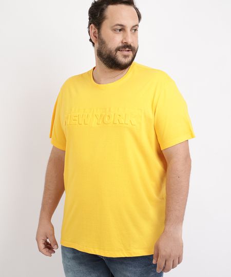 Camiseta-Masculina-Plus-Size--New-York--Manga-Curta-Gola-Careca-Amarela-9961398-Amarelo_1 Camiseta-Masculina-Plus-Size--New-York--Manga-Curta-Gola-Careca-Amarela-9961398-Amarelo_1
