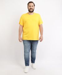 Camiseta-Masculina-Plus-Size--New-York--Manga-Curta-Gola-Careca-Amarela-9961398-Amarelo_3