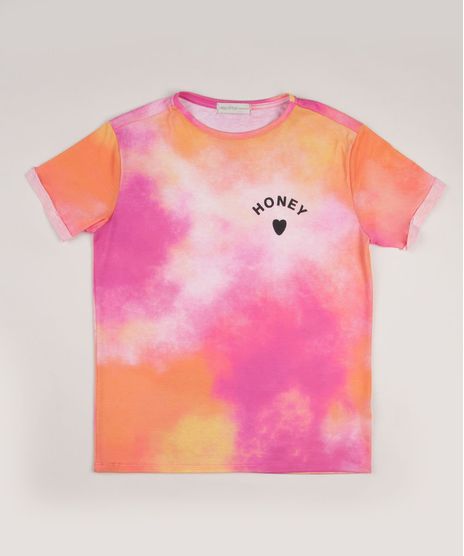 Blusa-Juvenil-Estampada-Tie-Dye--Honey--Manga-Curta-Rosa-9955048-Rosa_1