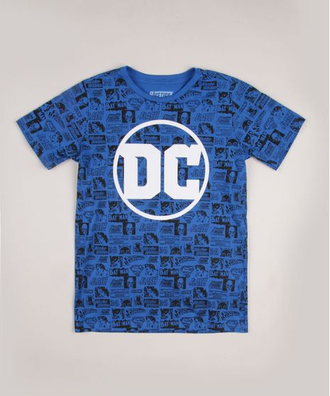 Camiseta-Juvenil-Estampada-de-Quadrinhos-DC-Manga-Curta-Azul-9960450-Azul_1