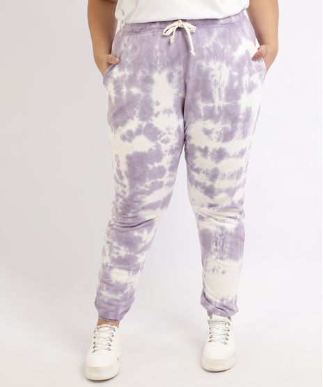 Calca-de-Moletom-Feminina-Plus-Size-Mindset-Estampada-Tie-Dye-Jogger-Cintura-Alta-Roxa-9955910-Roxo_1