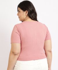 T-shirt-Feminina-Plus-Size-Mindset-Canelada-Manga-Curta-Decote-V-Rosa-9959952-Rosa_2