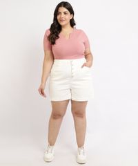 T-shirt-Feminina-Plus-Size-Mindset-Canelada-Manga-Curta-Decote-V-Rosa-9959952-Rosa_3