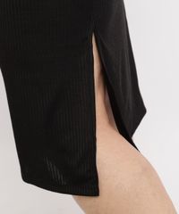 Vestido-Feminino-Plus-Size-Mindset-Midi-Canelado-com-Fenda-Regata-Gola-Alta-Preto-9964420-Preto_4