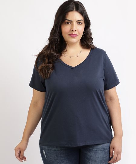 Blusa-Feminina-Plus-Size-Manga-Curta-Decote-V--Azul-Marinho-9952769-Azul_Marinho_1 Blusa-Feminina-Plus-Size-Manga-Curta-Decote-V--Azul-Marinho-9952769-Azul_Marinho_1