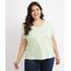 Blusa-Feminina-Plus-Size-Manga-Curta-Decote-V--Verde-Claro-9952769-Verde_Claro_1