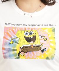 Blusa-Feminina-Plus-Size-Bob-Esponja-Manga-Curta-Decote-Redondo-Branca-9960172-Branco_2