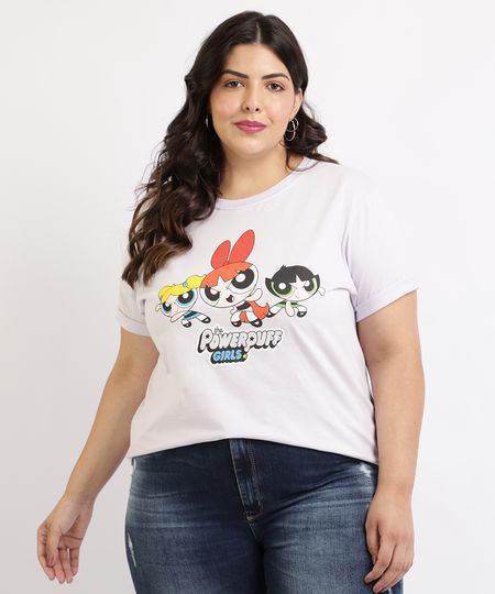 Blusa-Feminina-Plus-Size-Meninas-Super-Poderosas-Manga-Curta-Decote-Redondo-Branca-9960175-Branco_1 Blusa-Feminina-Plus-Size-Meninas-Super-Poderosas-Manga-Curta-Decote-Redondo-Branca-9960175-Branco_1