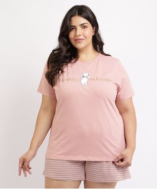 Pijama-Feminino-Plus-Size-Ursinho-Pooh-Blusa-Manga-Curta-Rosa-Claro-9960368-Rosa_Claro_1