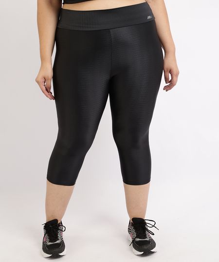 Calca-Feminina-Plus-Size-Esportiva-Ace-Corsario-Texturizada-Cintura-Alta-Preta-9955132-Preto_1