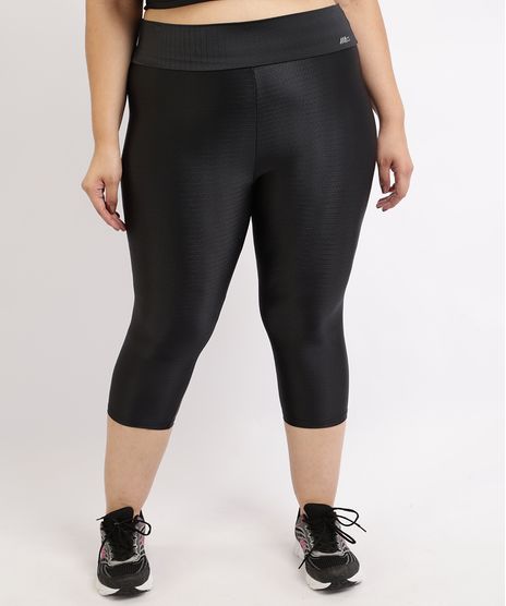 Calca-Feminina-Plus-Size-Esportiva-Ace-Corsario-Texturizada-Cintura-Alta-Preta-9955132-Preto_1