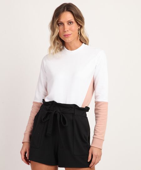 Blusao-de-Moletom-Feminino-com-Recorte-Rosa-9959970-Rosa_1