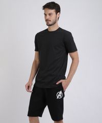 Bermuda-de-Moletom-Masculina-Relaxed-Os-Vingadores-Preta-9957439-Preto_3