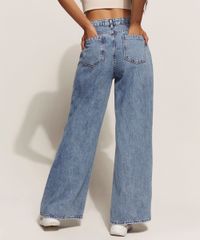 Calca-Jeans-Feminina-Wide-Pantalona-Cintura-Super-Alta-Marmorizada-Destroyed-Azul-Medio-9960202-Azul_Medio_2