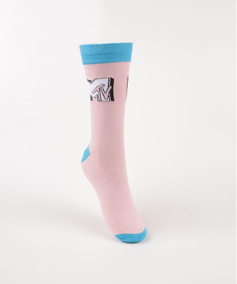 Meia-Masculina-MTV-Cano-Alto-Divertida--Rosa-9963944-Rosa_1