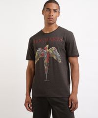 Camiseta-Masculina-Fenix-Hogwarts-Harry-Potter-Curta-Gola-Careca--Cinza-9942084-Cinza_1