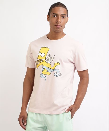Camiseta-Masculina-Bart-Simpson-Cupido-Manga-Curta-Gola-Careca--Rosa-9963550-Rosa_1