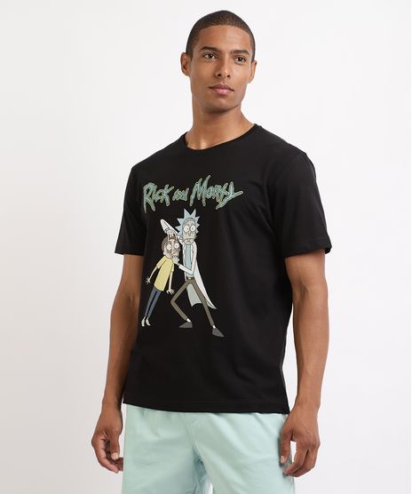 Camiseta-Masculina-Rick-e-Morty-Manga-Curta-Gola-Careca-Preta-9962584-Preto_1