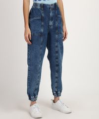 Calca-Jeans-Feminina-Jogger-Cintura-Alta-Marmorizada-com-Recortes-Azul-Medio-9960665-Azul_Medio_1 Calca-Jeans-Feminina-Jogger-Cintura-Alta-Marmorizada-com-Recortes-Azul-Medio-9960665-Azul_Medio_1