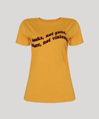 T-Shirt-Feminina-Mindset--Books--Flocada-Manga-Curta-Decote-Redondo-Mostarda-9964138-Mostarda_5