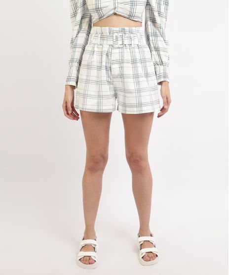 Short-Feminino-Mindset-Clochard-Cintura-Super-Alta-Alfaiatado-Estampado-Xadrez-com-Cinto-Off-White-9964411-Off_White_1
