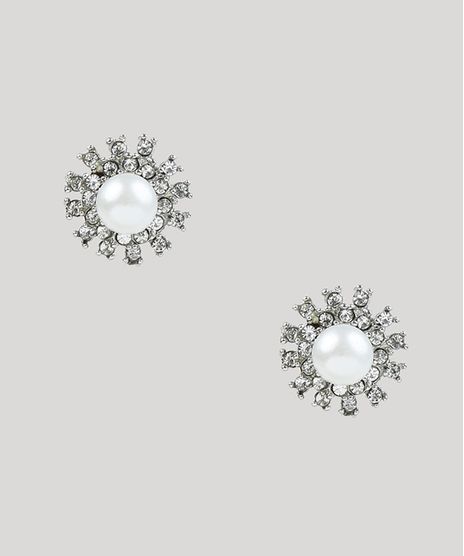 Brinco-Feminino-Redondo-Cravejado-com-Strass-e-Perola-Prateado-9943756-Prateado_1