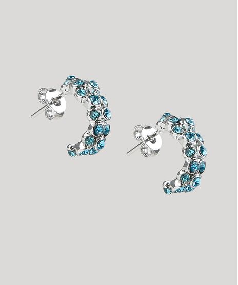 Brinco-Feminino-de-Argola-com-Perolas-Turquesa-Prateado-9943762-Prateado_1