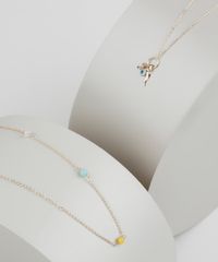 Colar-Duplo-Feminino-Folheado-com-Micangas-e-Pingente-da-Sorte-Dourado-9943789-Dourado_2