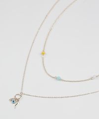 Colar-Duplo-Feminino-Folheado-com-Micangas-e-Pingente-da-Sorte-Dourado-9943789-Dourado_3