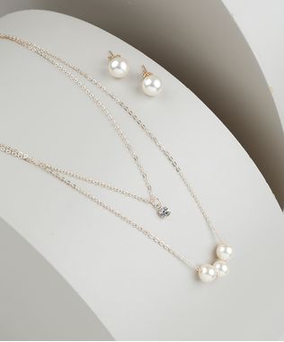 Kit-de-Brinco---Colar-Duplo-Feminino-Folheados-com-Perola--Dourado-9945069-Dourado_1