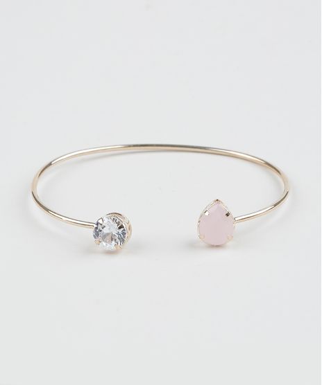 Pulseira-Feminina-Folheada-com-Pedra-Translucida-Dourado-9945074-Dourado_1