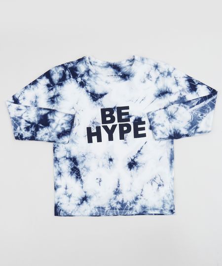 Camiseta-Infantil-Estampada-Tie-Dye--Be-Hype--Manga-Longa--Cinza-Escuro-9959632-Cinza_Escuro_1