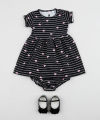 Vestido-Infantil-Estampado-Listrado-e-Coracoes-Manga-Curta---Calcinha-Preto-9961322-Preto_3