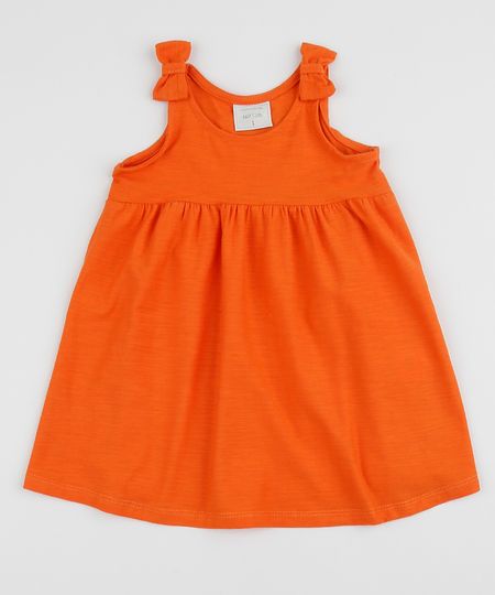 vestido laranja infantil