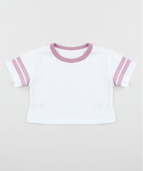 blusa branca curta