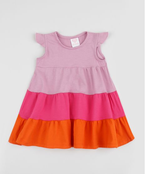 Vestido-Infantil-com-Recortes-Manga-Curta-Rosa-9961634-Rosa_1